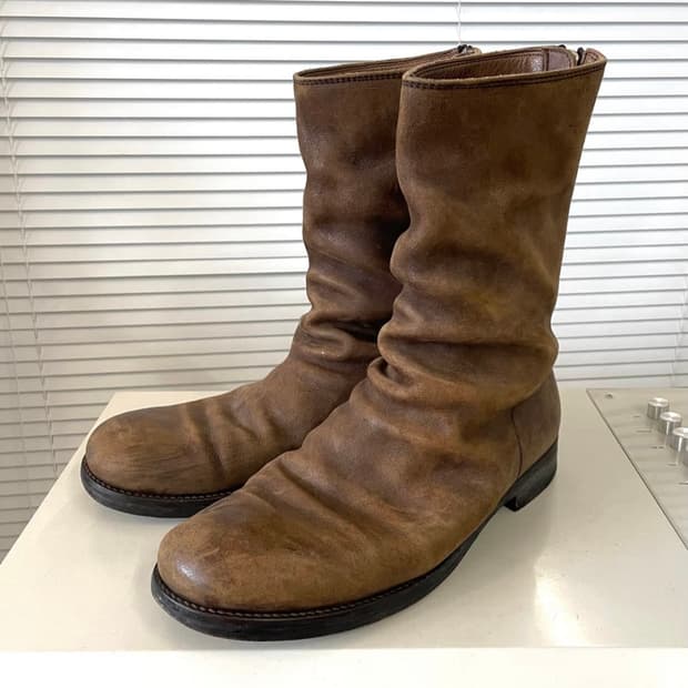 드레이프 레더 부츠