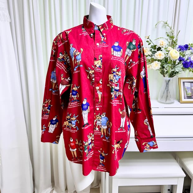 캡틴산타 패턴셔츠