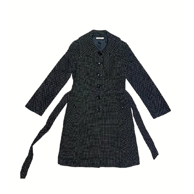 Dot Slim Trench Wool Coat