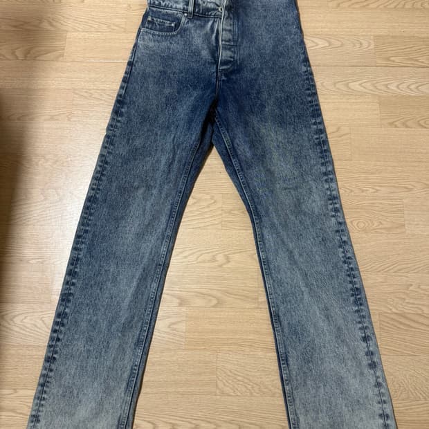 와이프로젝트 비대칭 데님진 아이스블루