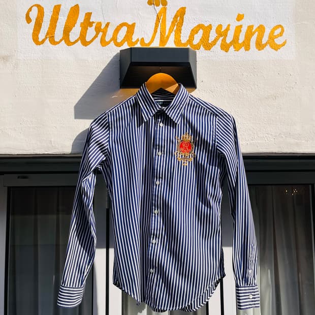 폴로 랄프로렌 크레스트 자수 스트라이프 셔츠