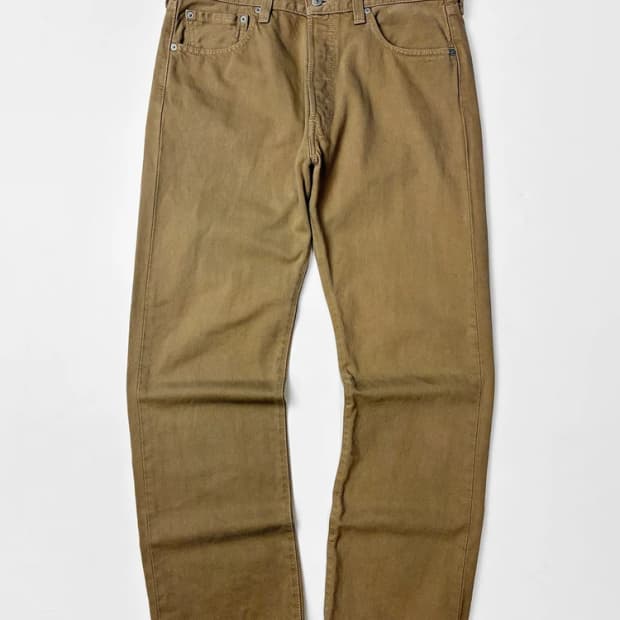 리바이스 501 샌드진 베이지 데님 팬츠 PN5361