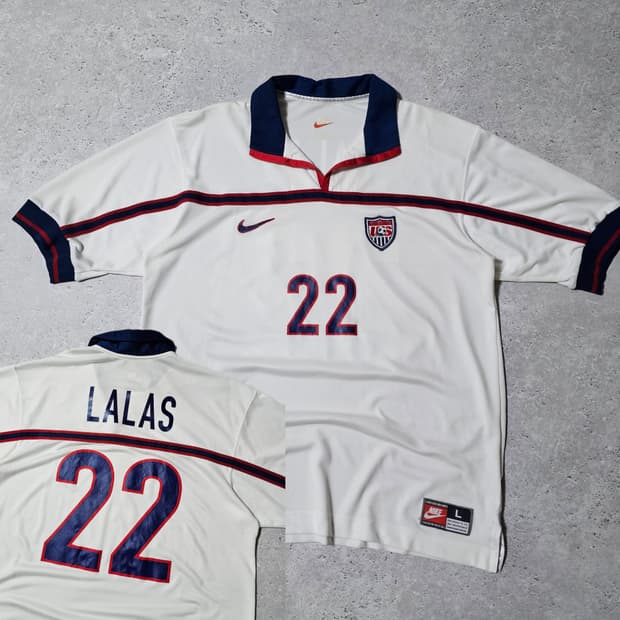 나이키 미국 USA 98-00 홈 국대 유니폼 반팔 NO.LALAS