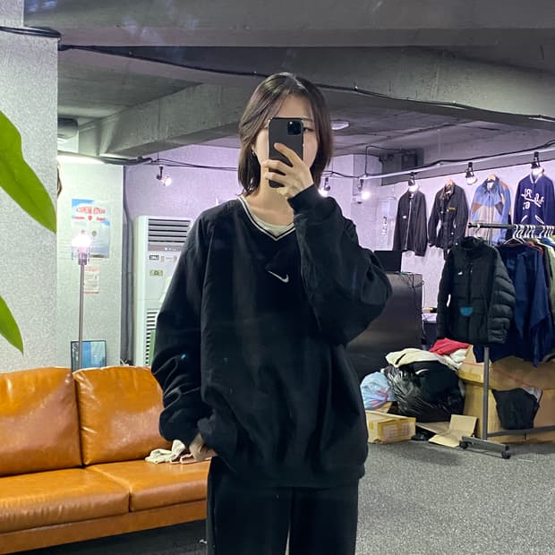 나이키 미들로고 블랙 웜업 B3170