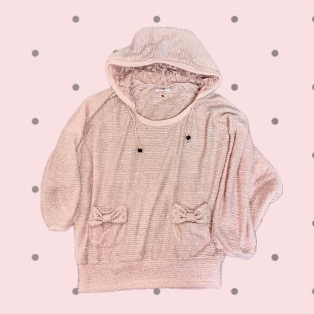 리즈리사 핑크 리본 후드티 라떼갸루 히메갸루 (새상품)