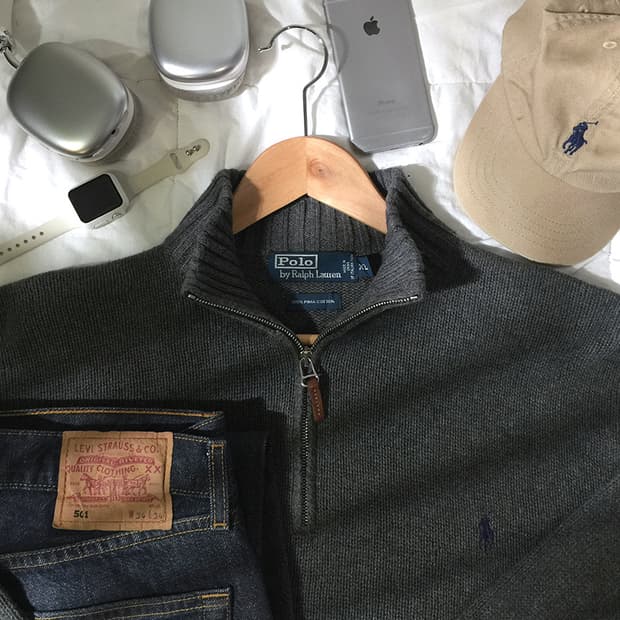 (MAN) 폴로랄프로렌 반집업 니트 스웨터 XL~XXL 