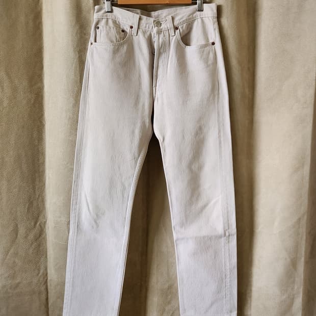 90s Levi's 리바이스 501 USA 에크루 데님진 W31