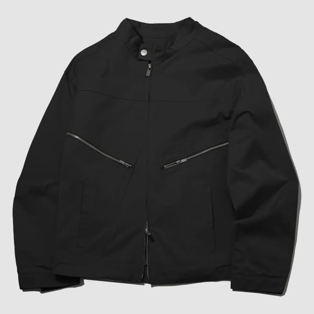 넥라인 스냅 버튼 베이직핏 디테일 투웨이 코튼 자켓