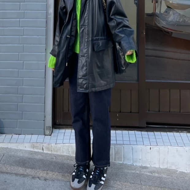 비건하프레더자켓