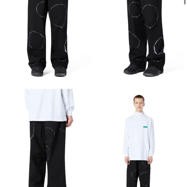 예스아이씨 Tie Dyed Pants Black L