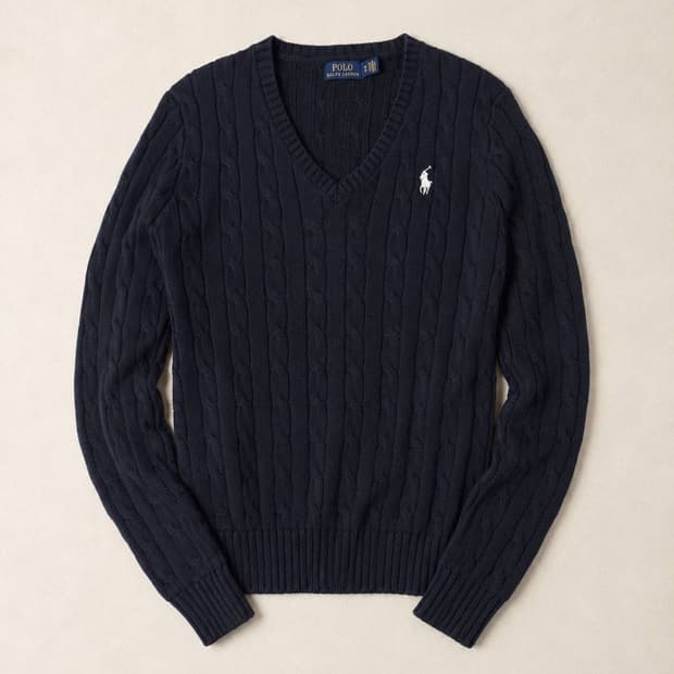 Polo 폴로 랄프로렌 블랙 케이블 니트 P433