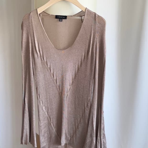 [EPOCA] sheer rib knit top