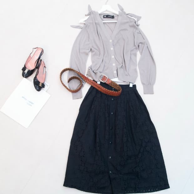 Cardigan Skirt Set