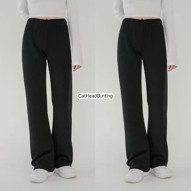 블랙업 세미 부츠컷 니트 팬츠 3C_아이보리.다크그레이.블랙