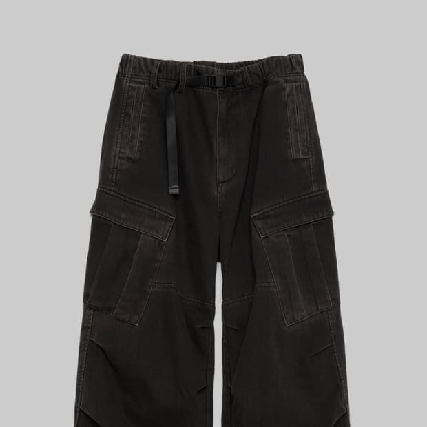 2 해칭룸 밀팬츠 워시드 블랙