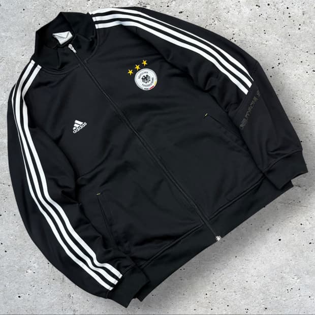 [2XL] 09s 아디다스 독일 축구 국가대표 트랙탑 블랙 져지 C844