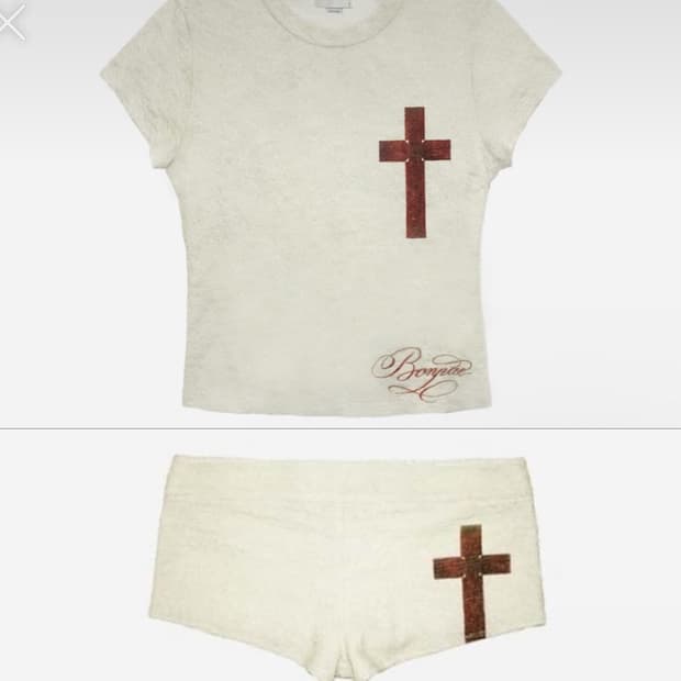 셋업새상품) 본네 bonnae 그래픽 백 슬릿 탑 쇼츠 세트