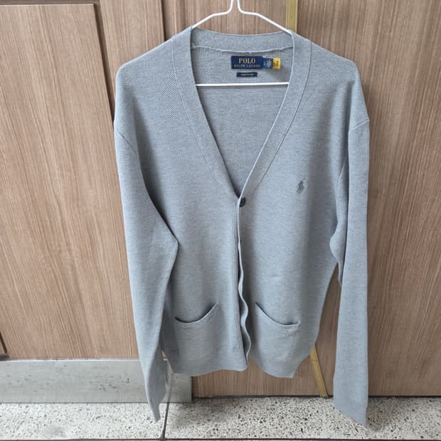 폴로 qr 니트 가디건 L