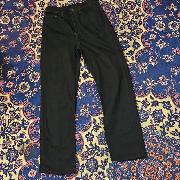  Rag&bone 슬림 테이퍼드 하이웨스트 블랙진