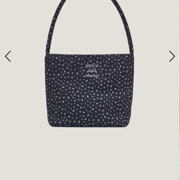 무쿠앤에보니 Nearest Bag _ Flower Navy