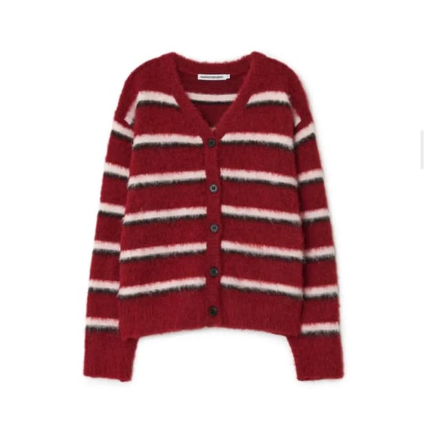 썬번프로젝트 Hairy Overfit Cardigan BURGUNDY