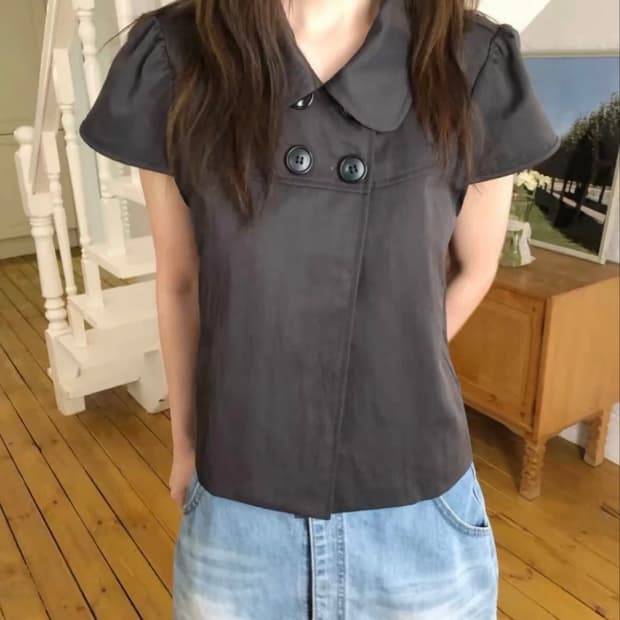 카라 반팔 셔츠