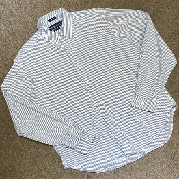 (XL) POLO 폴로 랄프로렌 스트라이프 하프 버튼 셔츠 Kenneth