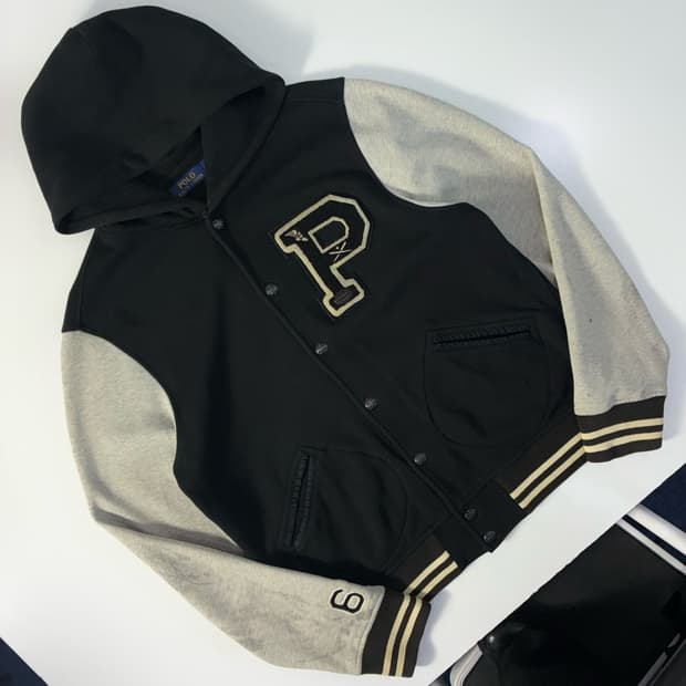 Polo  폴로 랄프로렌 레터맨 후드 바시티 자켓  