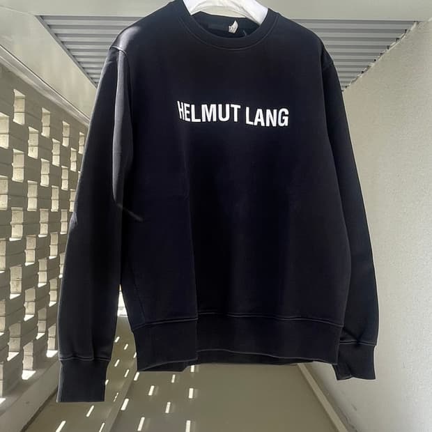 : [정품] 헬무트 랭(HELMUT LANG) 로고 맨투맨 블랙