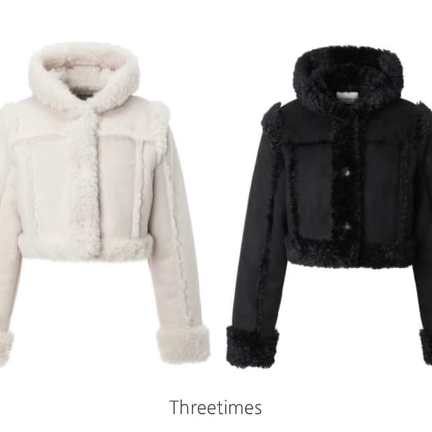 [쓰리타임즈] 베이비 후디 퍼 코트 블랙