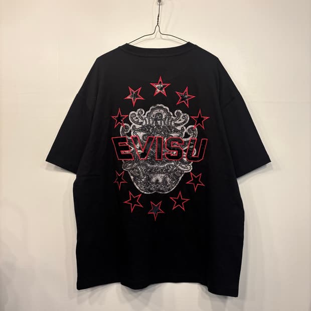 EVISU Big Logo Black Tee