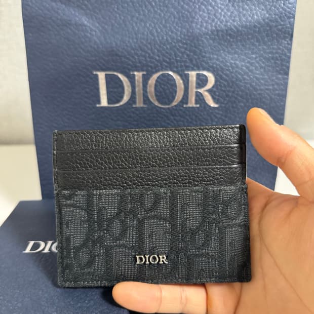 [새상품급/당일배송] 디올 오블리크 카드지갑 블랙