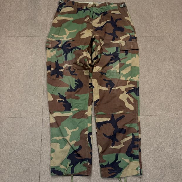 90s us army og woodland 미군 립스탑 트라우져 카고팬츠