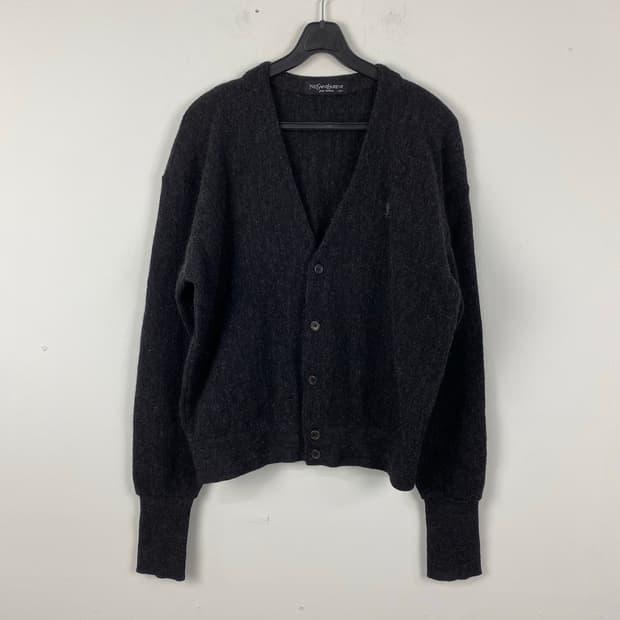 YSL 입생로랑 차콜 울 가디건 M