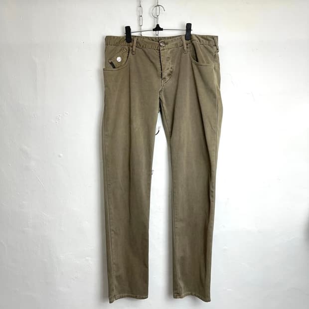 Armani Jeans Slim Khaki Olive Pants