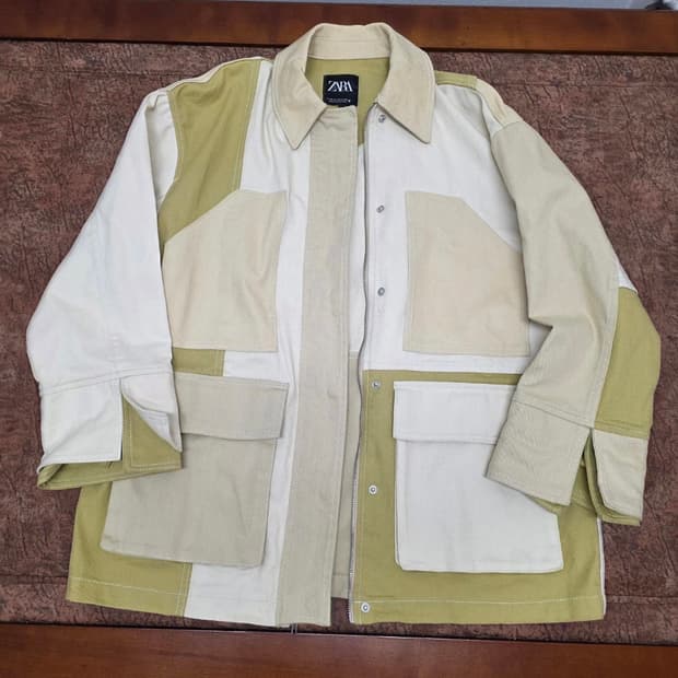 자라 패치워크 개버딘 재킷 M