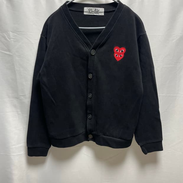 꼼데가르송 더블하트 가디건
