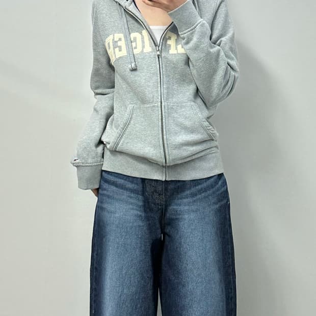 타미힐피거 스펠아웃 그레이 후드집업