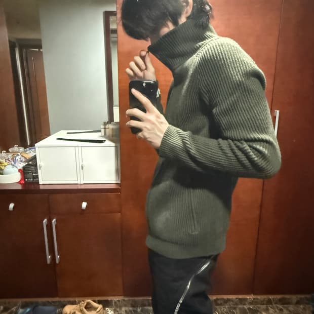 Armani Exchange (A|X) 립 니트 집업