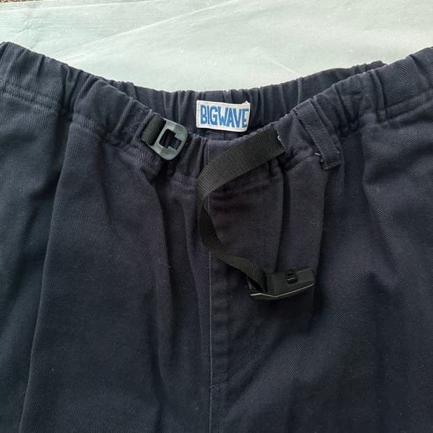 BIGWAVE 빅웨이브 네이비 워싱 코튼 팬츠