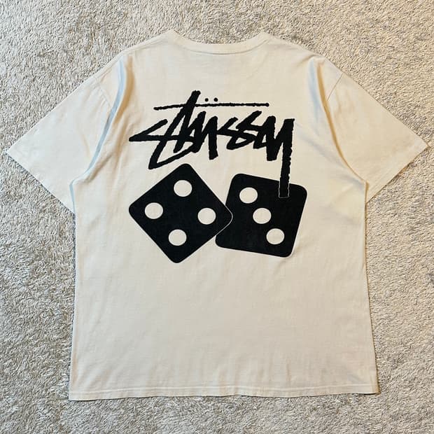 스투시 STUSSY 다이스 피그먼트 다이드 티셔츠 내츄럴
