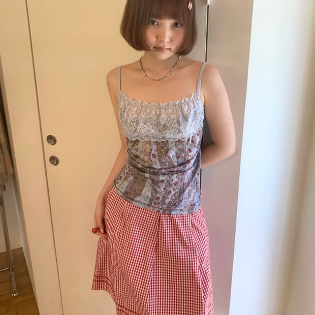 Lace floral sleeveless