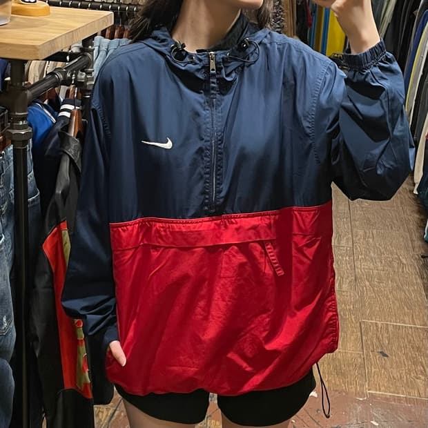 [HI] 나이키 바람막이 네이비 레드