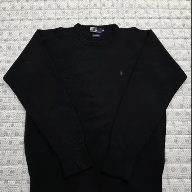 폴로 랄프로렌 램스울 니트 블랙 95