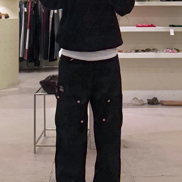 트래블 카펜터 데님 팬츠 블랙 U1241