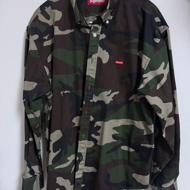슈프림 스몰 박스 데님 셔츠 우드랜드 카모 - 25FW