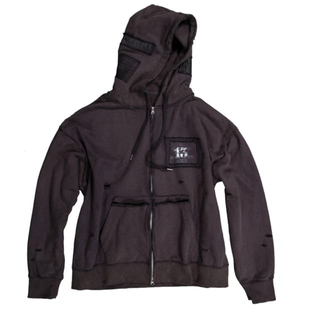 Ressurection13 디스트레스드 후드 집업