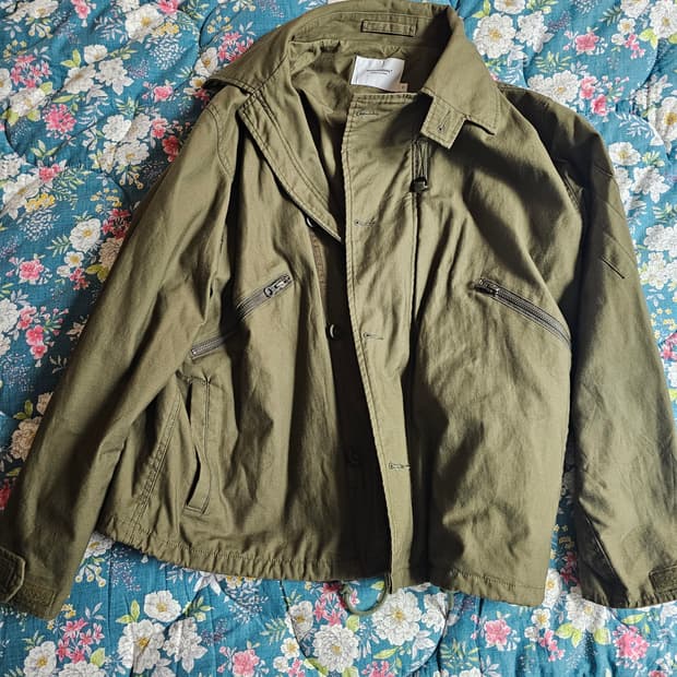 아웃스탠딩 BACK SATIN MK3 JACKET_OLIVE M사이즈