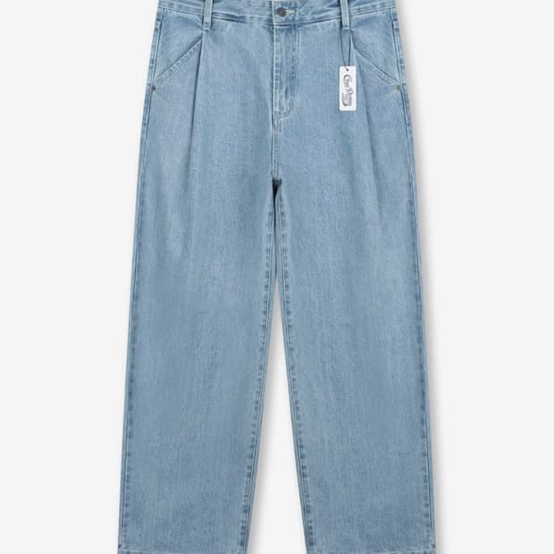 비슬로우 콘밀 딥원턱진 데님팬츠 32