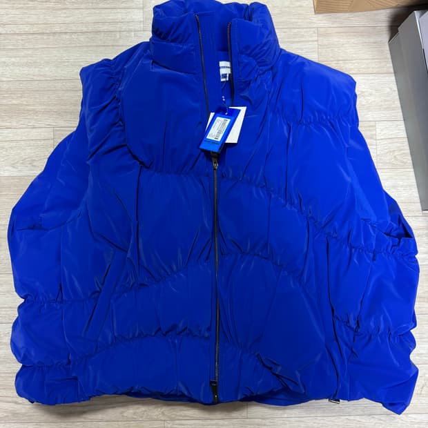 아더에러 아렌 다운 패딩 베스트 Z-블루 XL 주우재 패딩 조끼 새상품
